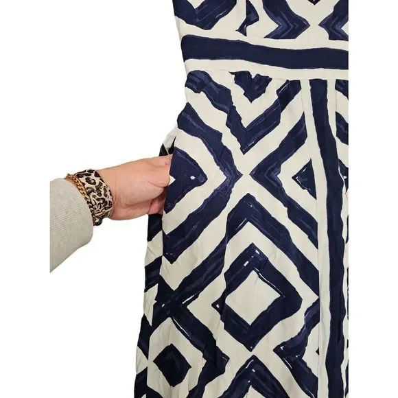 Vineyard Vines Strapless Maxi Dress Resort Cruise Diamond print Cocktail - Picture 5 of 11